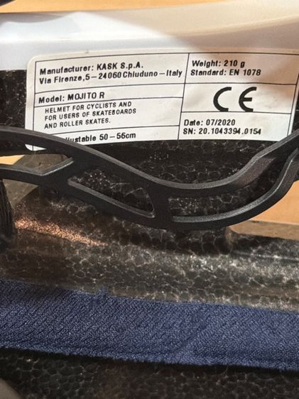 KASK Mojito R Cycling Helmet – White – Size 50-56 cm รูปที่ 4