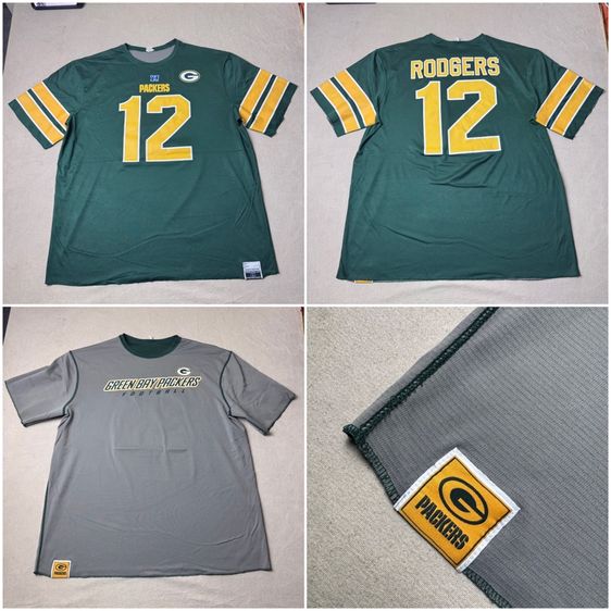 เสื้อกีฬา​ใส่ได้ 2 ด้าน​ NFL x Packers 12 Rodgers Player Size XL