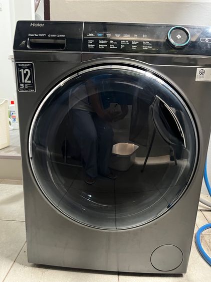เครื่องซักอบผ้าฝาหน้า HAIER HWD100BP14959S8 10ทับ6 กก. อินเวอร์เตอรื สีดำ รูปที่ 4