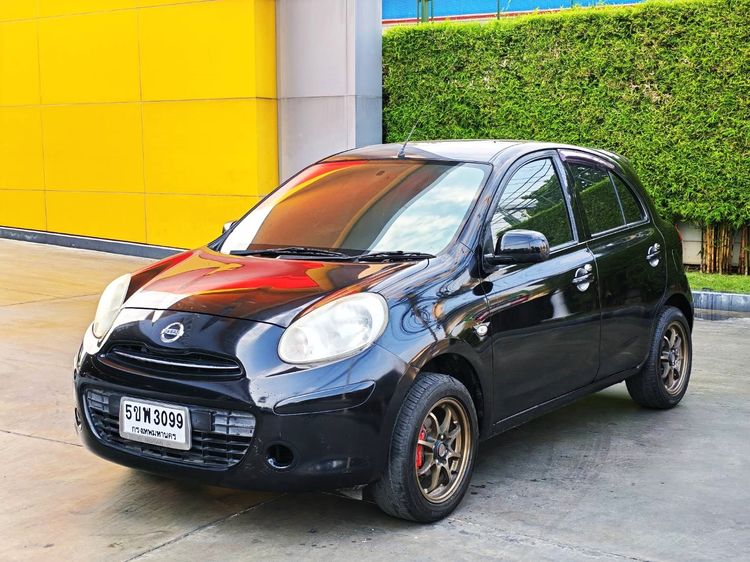 Nissan March 2013 1.2 E Sedan เบนซิน ไม่ติดแก๊ส เกียร์อัตโนมัติ ดำ รูปที่ 2