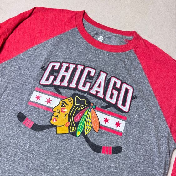 เสื้อยืดแขนยาว NHL x Chicago Size L  รูปที่ 3