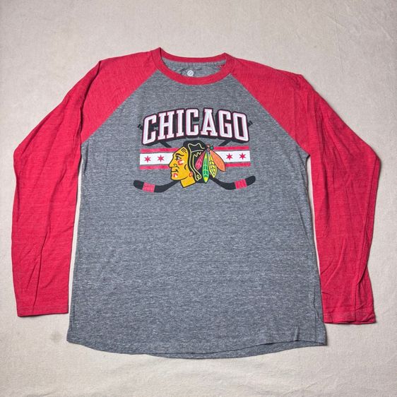 เสื้อยืดแขนยาว NHL x Chicago Size L 