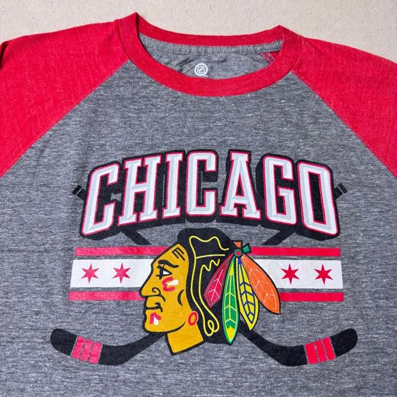 เสื้อยืดแขนยาว NHL x Chicago Size L  รูปที่ 2