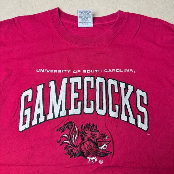 เสื้อยืดแขนยาว Gamecocks งานปักลาย Made in USA​ ใหม่มาก Size L​