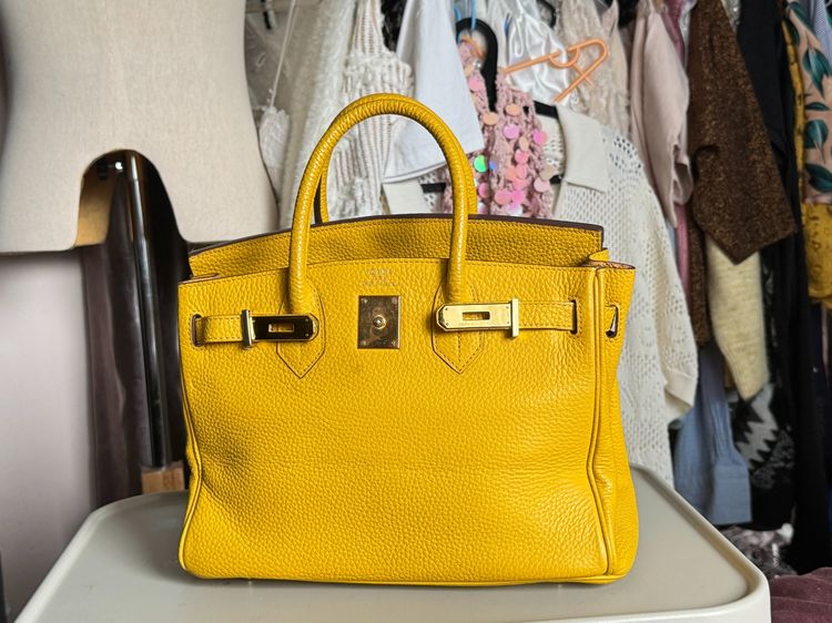 BK30 Jaune Yellow GHW Handle Bag พร้อมส่ง