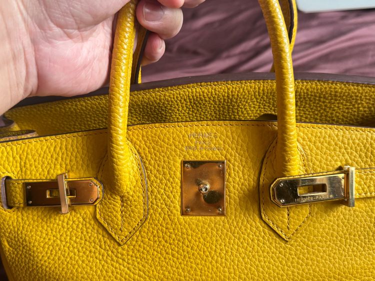 BK30 Jaune Yellow GHW Handle Bag พร้อมส่ง รูปที่ 2