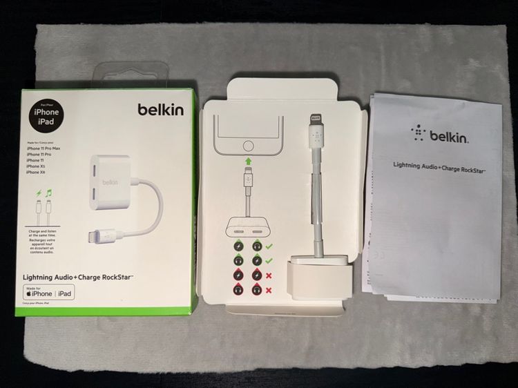 สายเชื่อม lightning แยกไลน์ 2 หัว