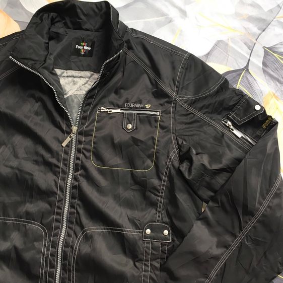 เสื้อแจ็คเก็ต Four Nine สีดำ งานแรร์ สไตล์วินเทจ สภาพดี รูปที่ 3