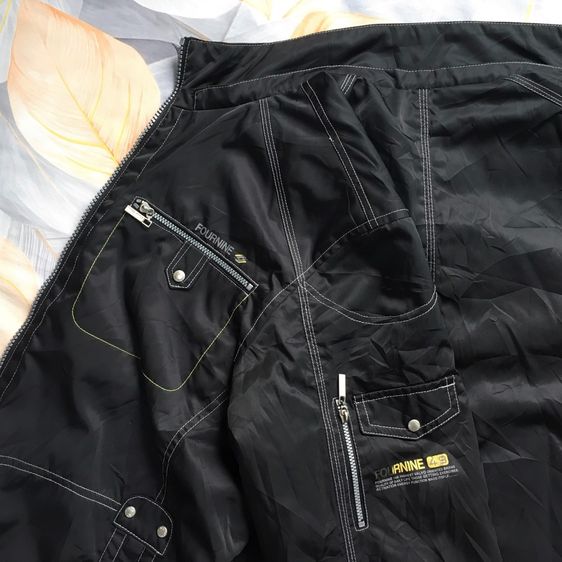 เสื้อแจ็คเก็ต Four Nine สีดำ งานแรร์ สไตล์วินเทจ สภาพดี รูปที่ 10