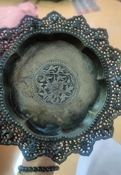 พานเงิน โบราณ มีลายฉลุ รูปที่ 2