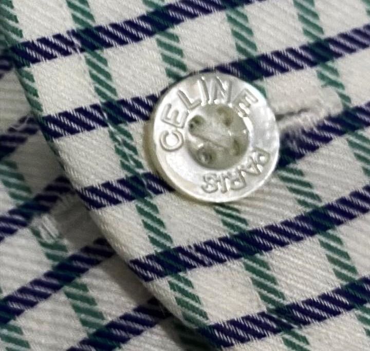 เสื้อ shirt แขนยาว  Celine Paris Square Patterned Shirt Button Ups  รูปที่ 6