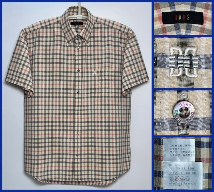⚠️รุ่นใหม่‼️เสื้อเชิ้ต DAKS ของแท้ ลายสก็อต SIGNATURE ของแบรนด์