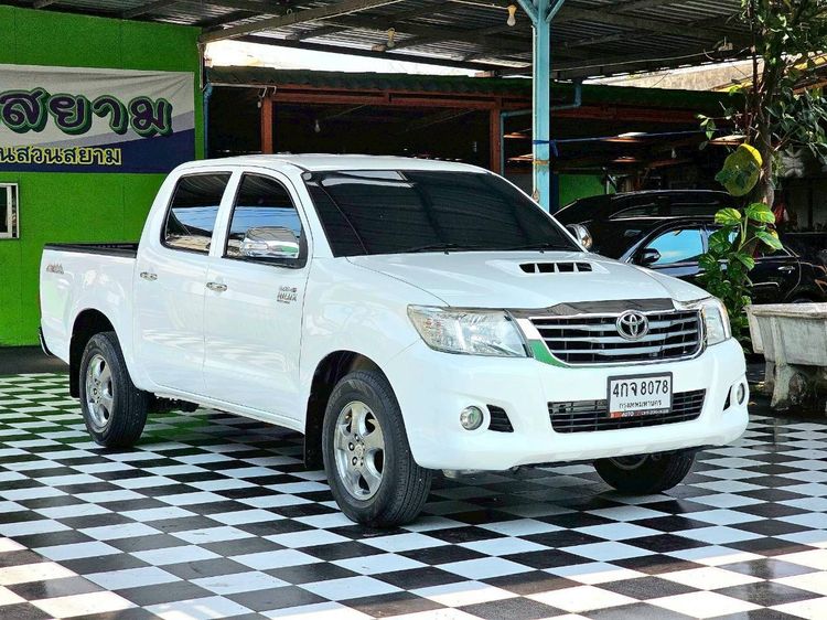 Toyota Hilux Vigo Champ 2015 Double Cab 3.0 G Pickup ดีเซล ไม่ติดแก๊ส เกียร์อัตโนมัติ ขาว
