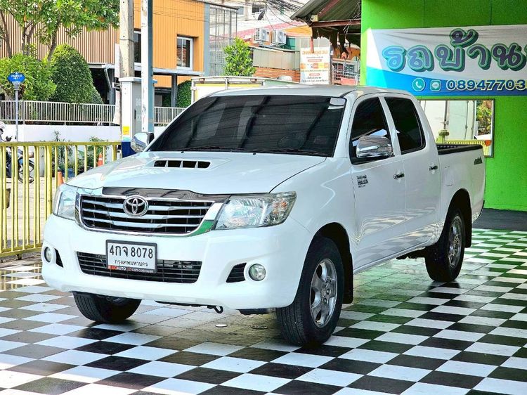 Toyota Hilux Vigo Champ 2015 Double Cab 3.0 G Pickup ดีเซล ไม่ติดแก๊ส เกียร์อัตโนมัติ ขาว รูปที่ 2