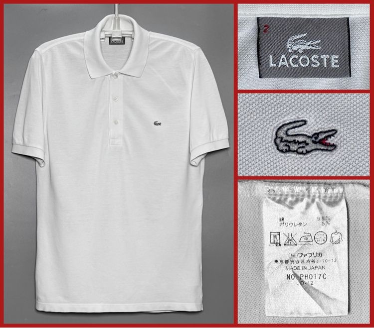 ขาว แขนสั้น ⚠️รุ่นใหม่‼️เสื้อโปโล LACOSTE ของแท้ แบบเรียบสวย