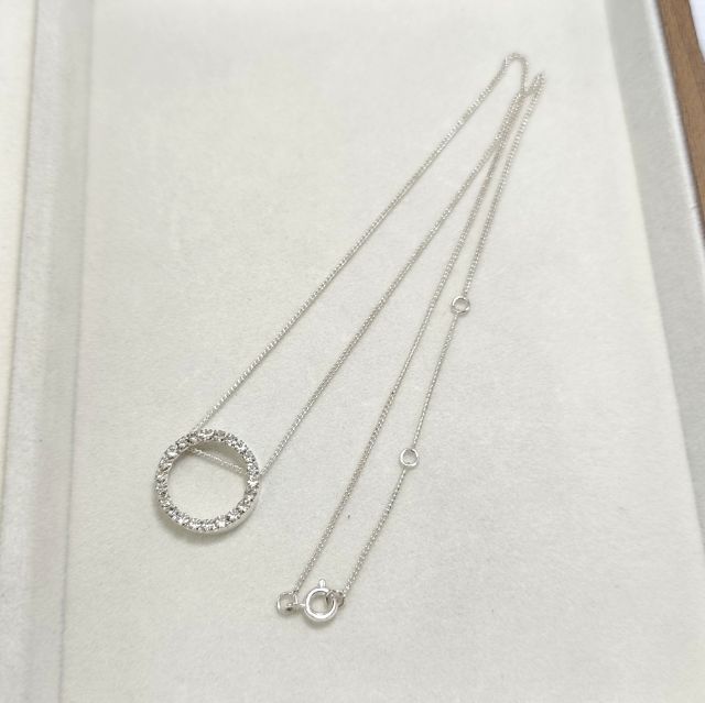 จิวเวอรี่ สร้อยคอและจี้ 🔖สร้อยสีเงิน จี้คริสตัล ของจริงสวยมาก งานจากญี่ปุ่น