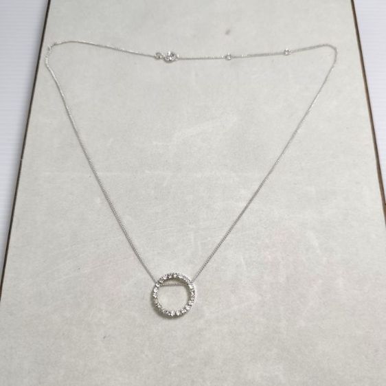 🔖สร้อยสีเงิน จี้คริสตัล ของจริงสวยมาก งานจากญี่ปุ่น รูปที่ 4