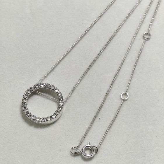 🔖สร้อยสีเงิน จี้คริสตัล ของจริงสวยมาก งานจากญี่ปุ่น รูปที่ 7