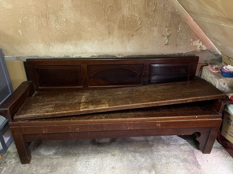 เตียง-โซฟาไม้สักโบราณ เตียงคันซึง รูปที่ 5