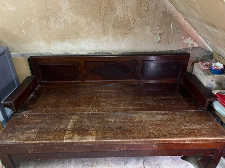 เตียง-โซฟาไม้สักโบราณ เตียงคันซึง