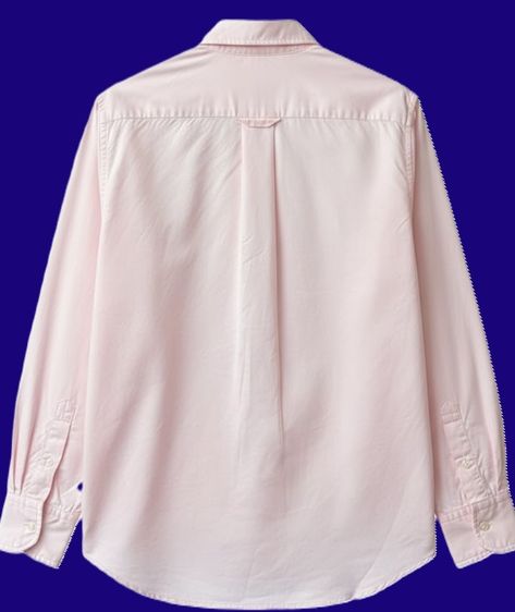 Evisu pink long-sleeved oxford button-down shirt.  รูปที่ 8