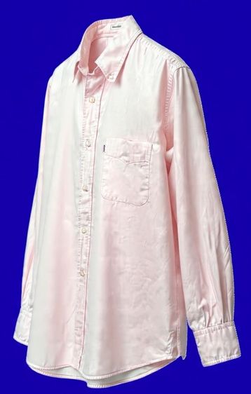 Evisu pink long-sleeved oxford button-down shirt.  รูปที่ 7