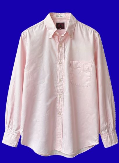 Evisu pink long-sleeved oxford button-down shirt.  รูปที่ 2