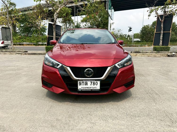 Nissan Almera 2019 1.0 V Sedan เบนซิน ไม่ติดแก๊ส เกียร์อัตโนมัติ แดง รูปที่ 3