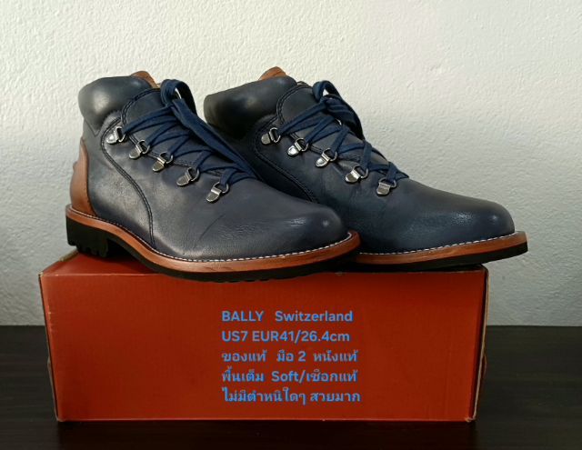 BALLY Switzerland, Men's US7 EU41(26.4cm) Genuine and Original ของแท้ มือ 2 สภาพใกล้เคียงของใหม่, รองเท้า BALLY หนังแท้ พื้นเต็ม งดงามมาก รูปที่ 4