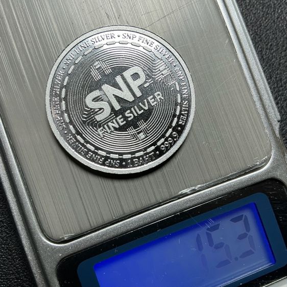 เงินแท่ง SNP(ลายเหรียญ Bitcoin)เนื้อเงินแท้ 999.9 น้ำหนัก 15.24 กรัม พร้อมใบรับประกัน(ส่งได้ทันที ไม่พรีออเดอร์) รูปที่ 3