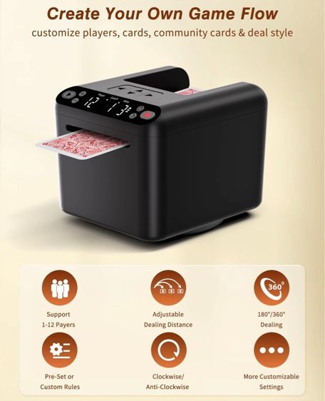 ขายต่อ เครื่องแจกไพ่โนมัติ (Automatic Card Dealer) - ของใหม่มือ 1 ไม่เคยใช้งาน รูปที่ 3