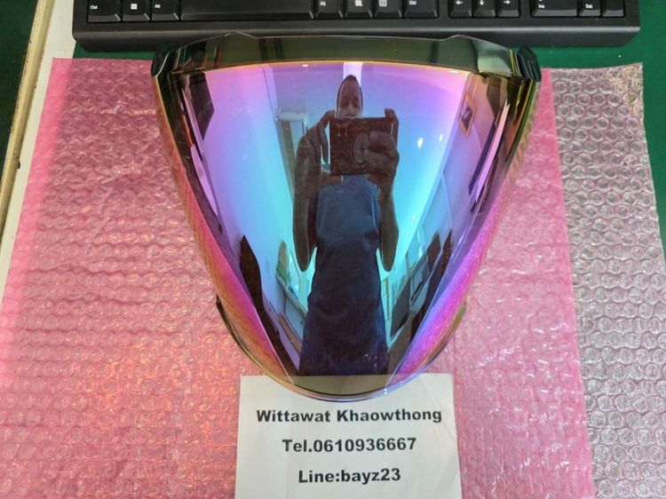 หมวกกันน็อค อื่นๆ ชิลด์หน้าหมวก MT cosmo sv สีปรอทรุ้ง ของแท้ , .ชิลด์หน้าหมวก NHK S1 gp pro สีปรอทม่วง ของแท้ สีหายาก