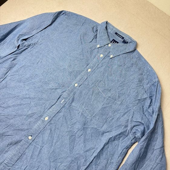 เสื้อเชิ้ต​ GAP ผ้าสวย เหมือน Chambray​ Size L รูปที่ 6
