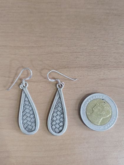 ต่างหูเงินสานก้านเกี่ยว