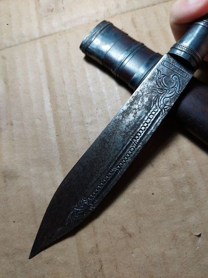 เครื่องรางมีดหมอหลวงพ่อเดิมวัดหนองโพลายน่องสิงห์ใบ 5 นิ้วยาวรวม 9 นิ้ว รูปที่ 5