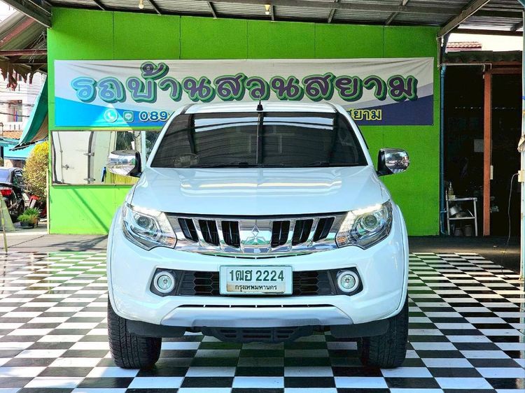 Mitsubishi Triton 2017 2.4 GLS Plus Pickup ดีเซล ไม่ติดแก๊ส เกียร์อัตโนมัติ ขาว รูปที่ 3