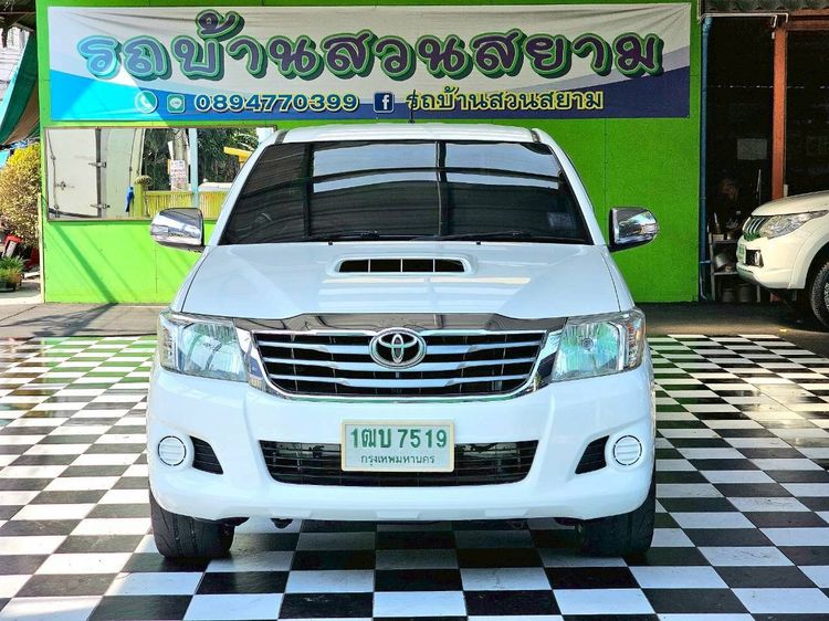 Toyota Hilux Vigo Champ 2015 Smart Cab 2.5 E Pickup ดีเซล ไม่ติดแก๊ส เกียร์ธรรมดา ขาว รูปที่ 3