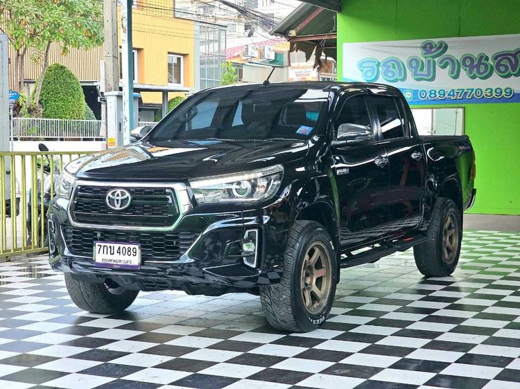 Toyota Hilux Revo 2018 2.4 Prerunner E Plus Pickup ดีเซล ไม่ติดแก๊ส เกียร์ธรรมดา ดำ รูปที่ 2