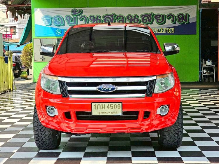Ford Ranger 2013 2.2 XLT 4WD Pickup ดีเซล ไม่ติดแก๊ส เกียร์ธรรมดา แดง รูปที่ 3