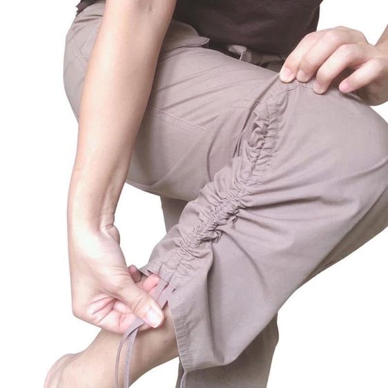 กางเกงคาร์โก้ผู้หญิง น้ำตาล ดำ ผ้าฝ้าย สภาพดีเริ่ด รูปที่ 5