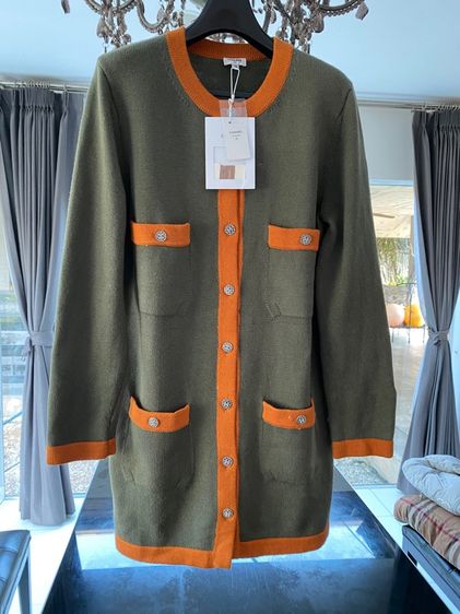 ชาแนล เดรสเนื้อผ้าไหมพรมฝรั่งเศส สภาพใหม่เอี่ยม รูปที่ 2