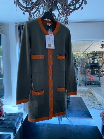 ชาแนล เดรสเนื้อผ้าไหมพรมฝรั่งเศส สภาพใหม่เอี่ยม รูปที่ 7