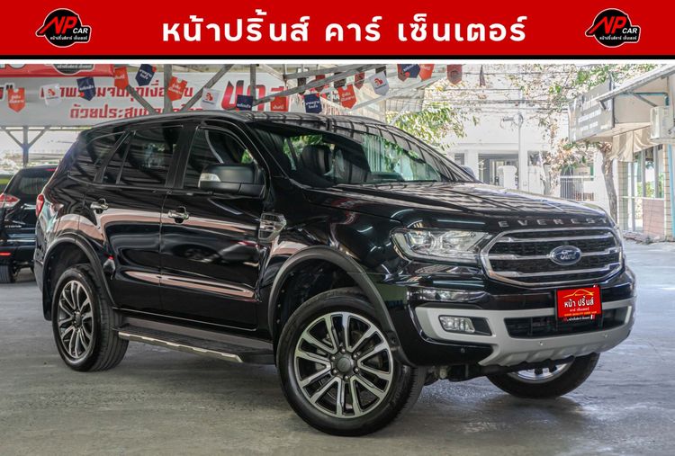 Ford Everest 2019 2.0 Titanium Plus Utility-car ดีเซล ไม่ติดแก๊ส เกียร์อัตโนมัติ ดำ รูปที่ 3