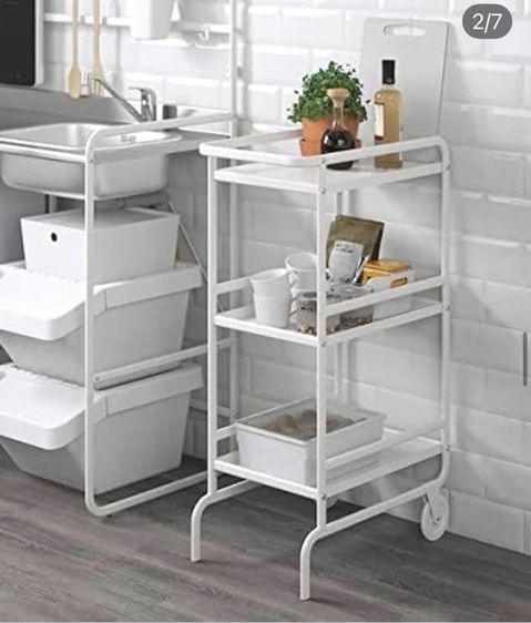 🔥IKEA SUNNERSTA  รถเข็นเหล็กวัสดุดีแข็งแรงน่าใช้แนะนำเลยค่ะสภาพโดยรวมยังดีมาก อาจมีร่องรอยการใช้งานเดิมมาบ้าง รูปที่ 2