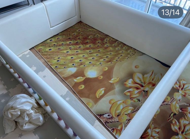 🔥Baby Selfy คอกกั้นเด็ก สภาพโดยรวมยังดีมากๆค่ะอาจมีตำหนิตามการใช้งานเดิมมาบ้าง  ขนาด 6 ฟุต  รูปที่ 13