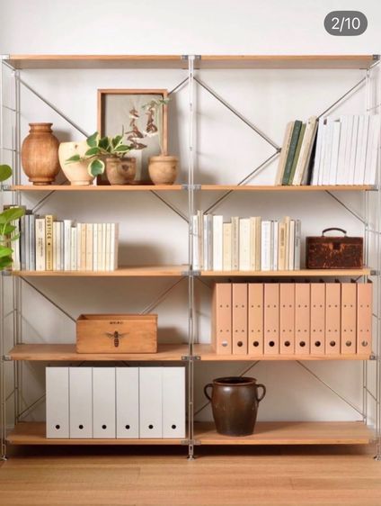 🔥MUJI stainless unit shelf ชั้นวางหนังสือสแตนเลสวัสดุดีแข็งแรงน่าใช้แนะนำเลยค่ะสภาพโดยรวมยังดีมากๆ วางมุมไหนก็สวย รูปที่ 2