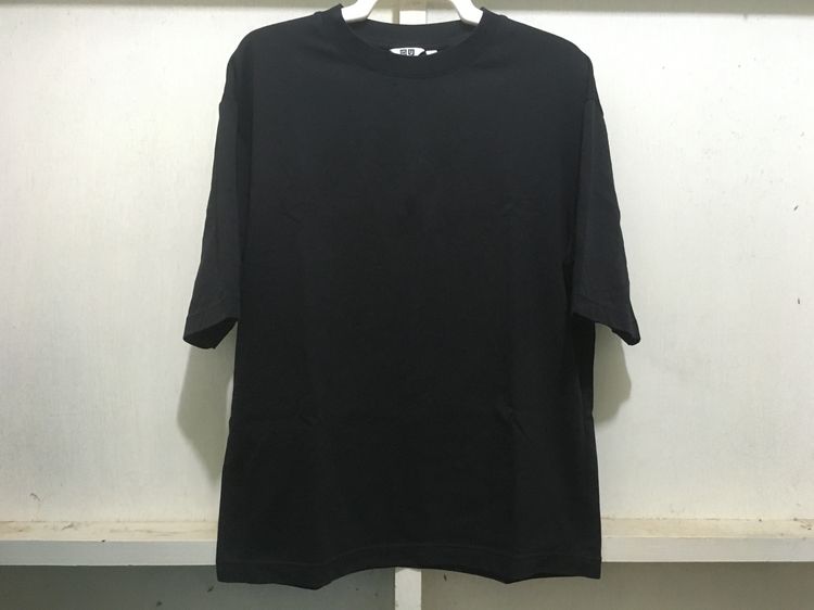 เสื้อยืด U แบรนด์ UNIQLO แพ็คคู่ (สินค้ามีตำหนิ) สีดำกับสีกากี รูปที่ 10