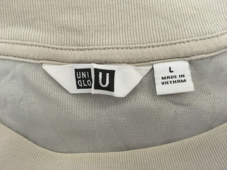เสื้อยืด U แบรนด์ UNIQLO แพ็คคู่ (สินค้ามีตำหนิ) สีดำกับสีกากี รูปที่ 7