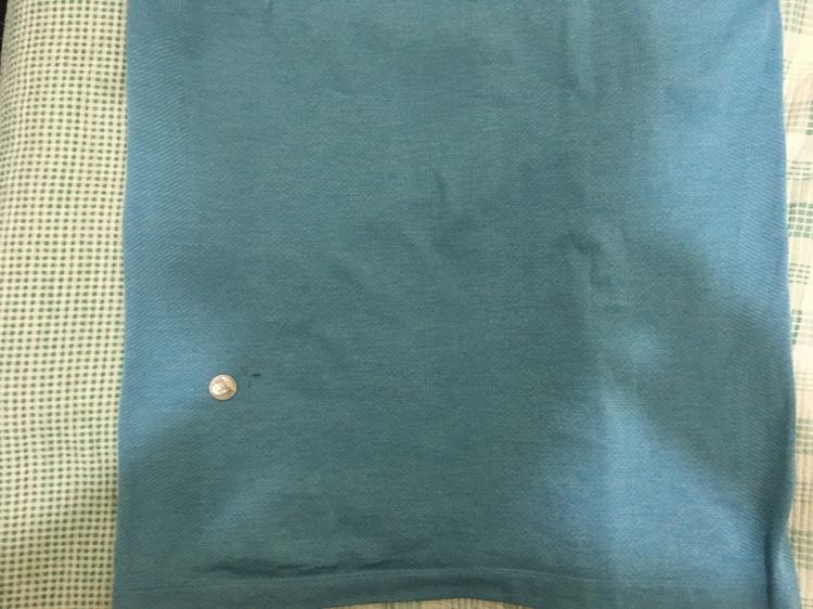เสื้อโปโล DRY-EX แบรนด์ Uniqlo แพ็คคู่ (สินค้ามีตำหนิ) สีฟ้าพาสเทลกับสีกรมอมม่วง รูปที่ 17