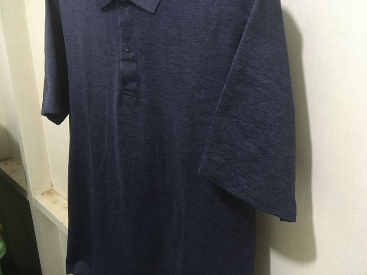 เสื้อโปโล DRY-EX แบรนด์ Uniqlo แพ็คคู่ (สินค้ามีตำหนิ) สีฟ้าพาสเทลกับสีกรมอมม่วง รูปที่ 6